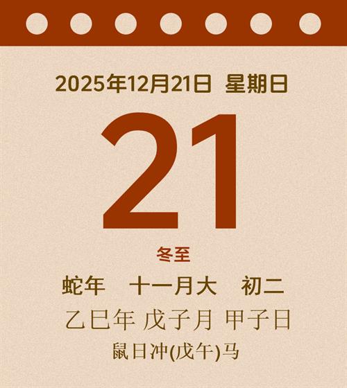 老黄历每日通胜2025年12月21日