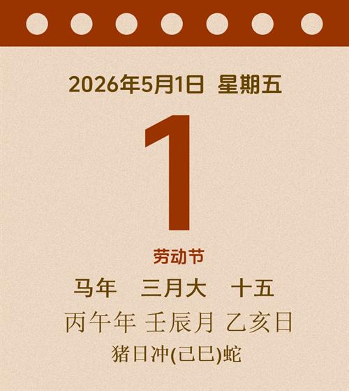 老黄历每日通胜2026年5月1日