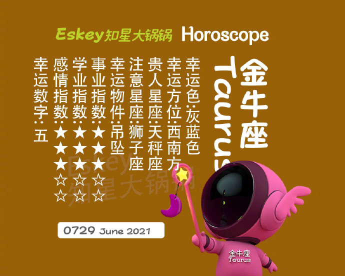 Eskey每日星座运势21年7月29日 星座百科网